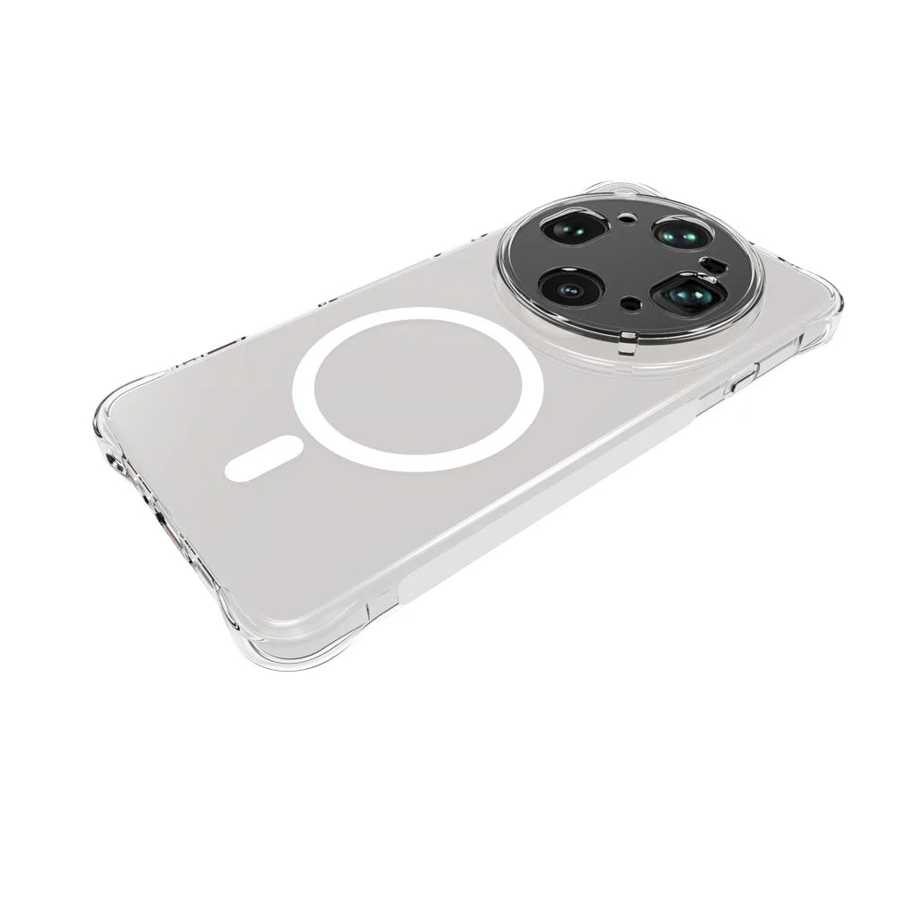 WANLONFENG for Oppo Find X9 Ultra 5G WL2 Series 2.0mm Magnetic Case Clear TPU Phone Back Cover with Screen Films - Transparent - 3