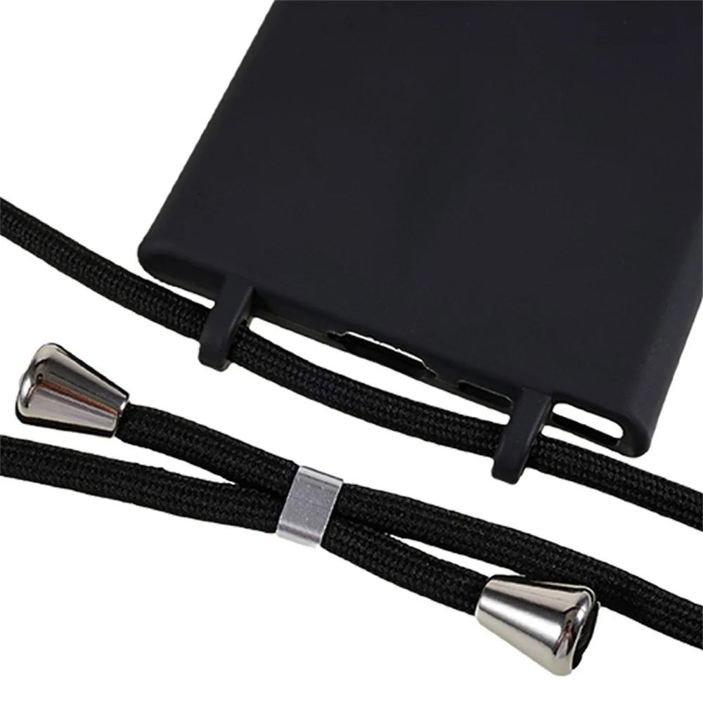 For Samsung Galaxy S26 Ultra Case TPU Soft Shockproof Phone Cover with Adjustable Lanyard - Black - 4