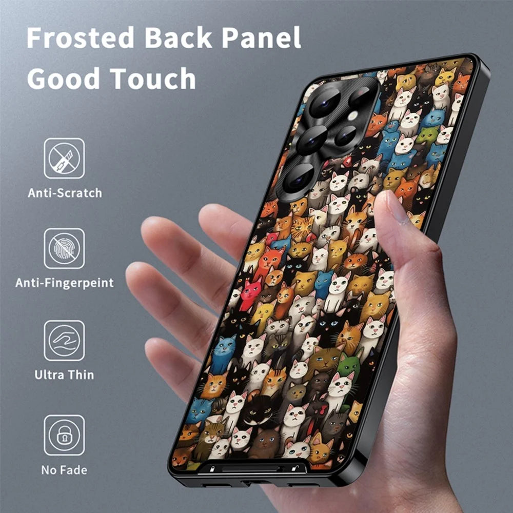 For Samsung Galaxy S24 Ultra Magnetic Case Rooster Pattern PC TPU Phone Cover with Lens Film - LK00137-03 - 2