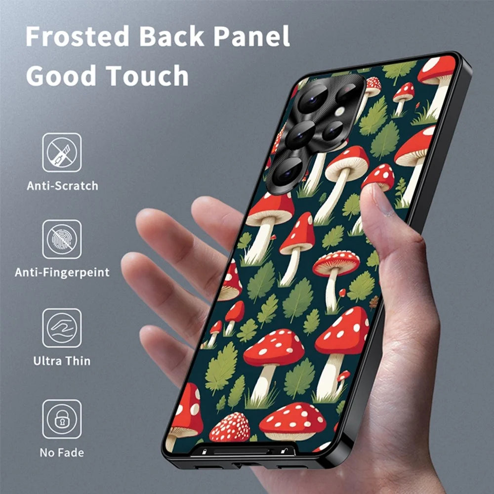 For Samsung Galaxy S25 Ultra Magnetic Case Mushroom Forest Pattern PC TPU Phone Cover with Lens Film - LK00159-02 - 2