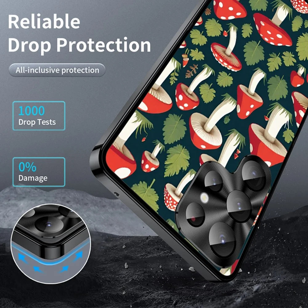For Samsung Galaxy S25 Ultra Magnetic Case Mushroom Forest Pattern PC TPU Phone Cover with Lens Film - LK00159-02 - 3