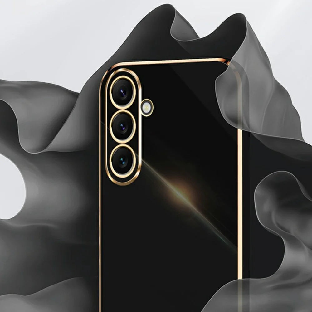 XINLI For Samsung Galaxy A37 5G Case TPU Phone Cover with Electroplating Frame - Cyan - 3