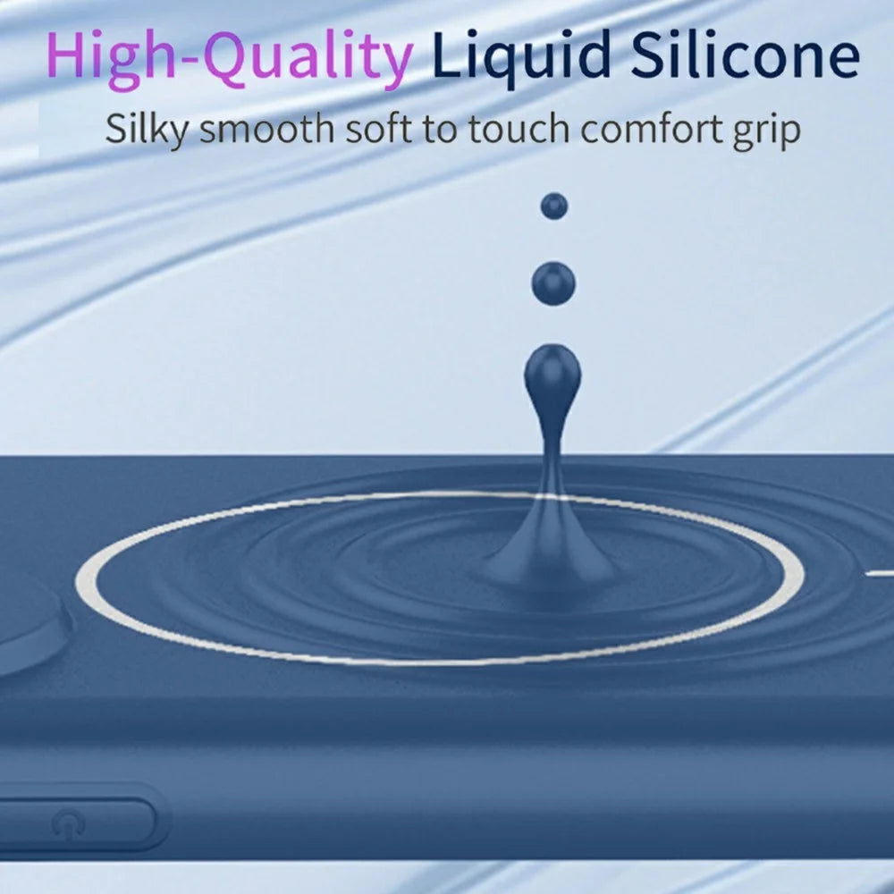For Samsung Galaxy A27 5G Case Liquid Silicone Feel Soft TPU Protective Phone Cover - Blue - 5