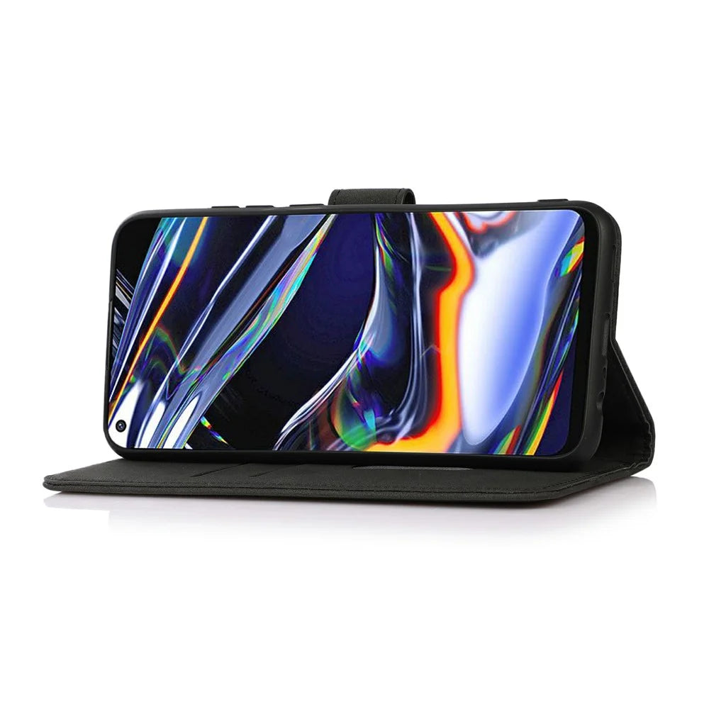 KHAZNEH For OnePlus Ace 6 Ultra 5G Case Anti Scratch PU Leather Wallet Stand Phone Cover - Black - 2