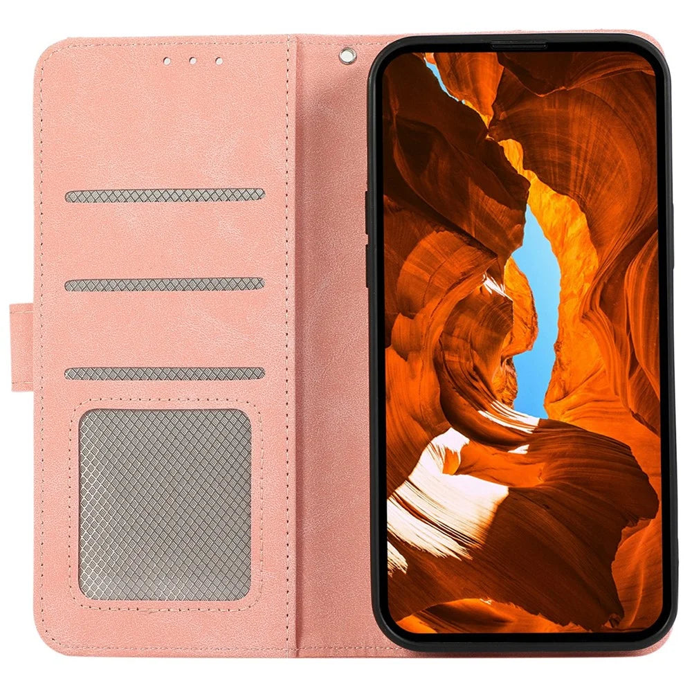 ABEEL For OnePlus Ace 6 Ultra 5G Case Color Splicing Leather Flip Phone Cover RFID Blocking - Pink - 2