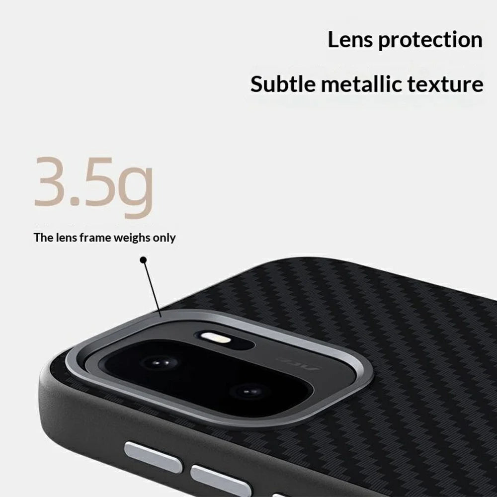 ABEEL For OnePlus Ace 6 Ultra 5G Magnetic Case Carbon Fiber Texture Phone Back Cover - Black - 6