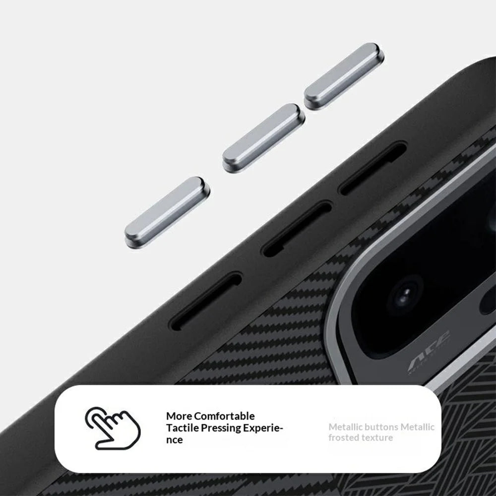 ABEEL For OnePlus Ace 6 Ultra 5G Magnetic Case PC + TPU + Aluminum Alloy + PU Leather Slim Phone Back Cover - Texture 2 - 5