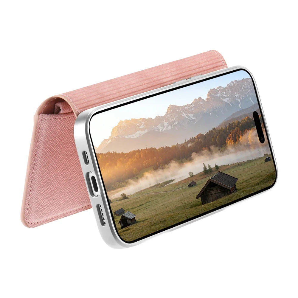 For Samsung Galaxy S26 Ultra Leather Case  Cross Texture Detachable Magnetic Phone Cover Wallet Stand - Blue - 4