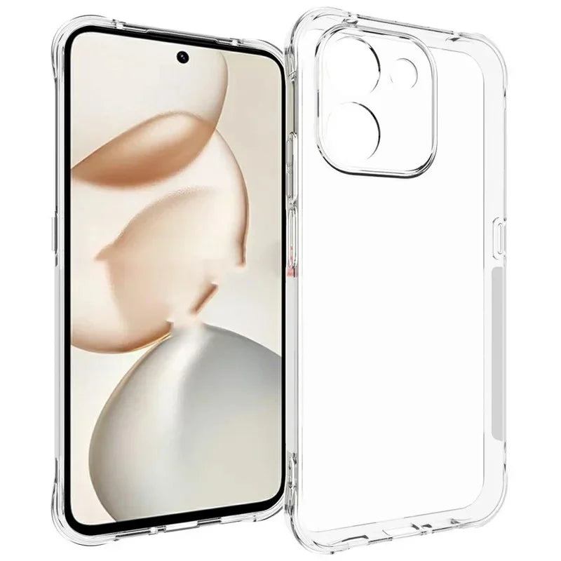 WANLONFENG for Honor 600 Smart 5G WL Series Case 2.0mm TPU Phone Cover with Tempered Glass Film - Transparent - 2