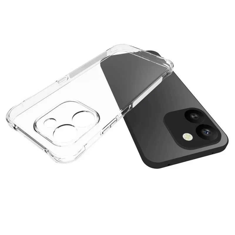 WANLONFENG for Honor 600 Smart 5G WL Series Case 2.0mm TPU Phone Cover with Tempered Glass Film - Transparent - 5