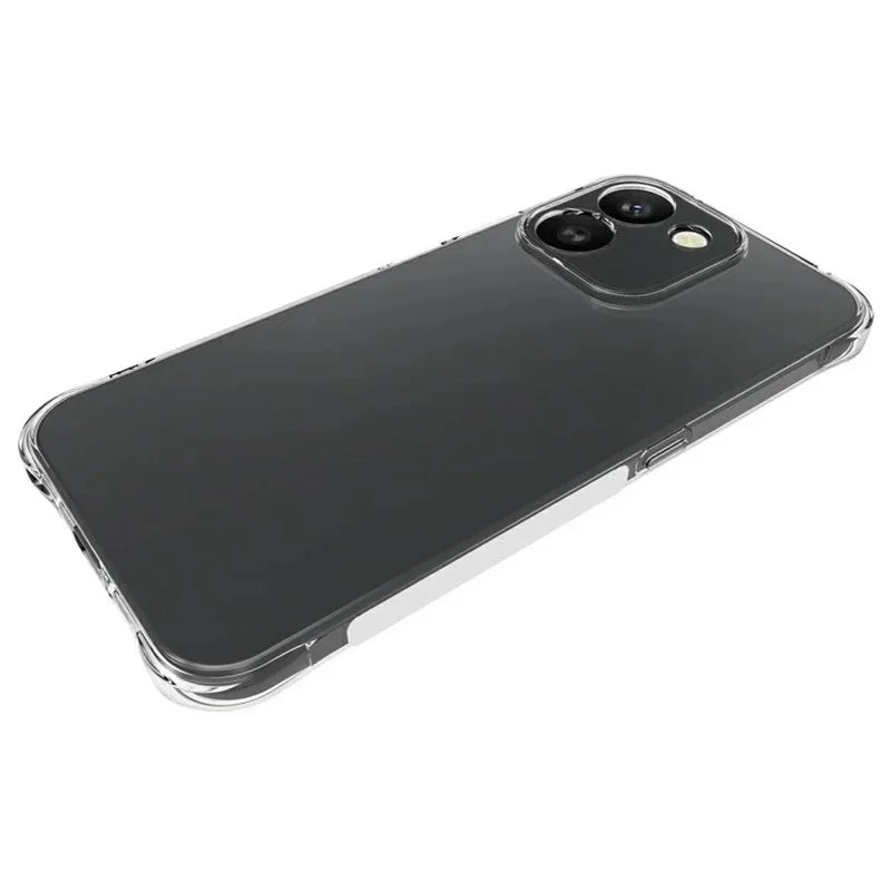 WANLONFENG for Honor 600 Smart 5G WL2 Series TPU Case 2.0mm Phone Cover with 2Pcs Tempered Glass Films - Transparent - 4