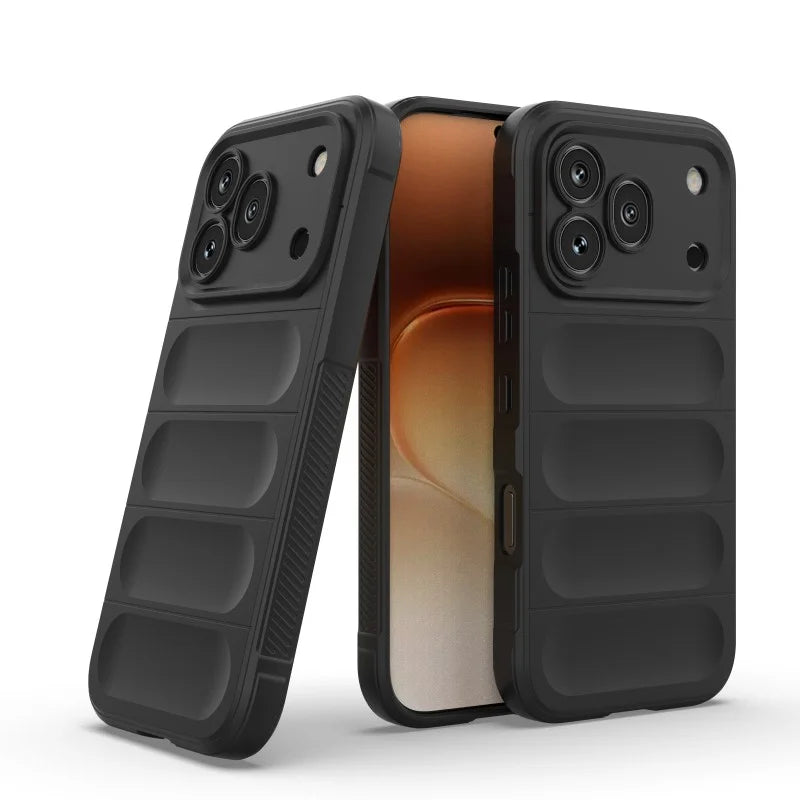 WANLONFENG for Honor 600 Pro 5G TPU Case  HD Series Anti Slip Phone Cover with Tempered Glass - Black - 2