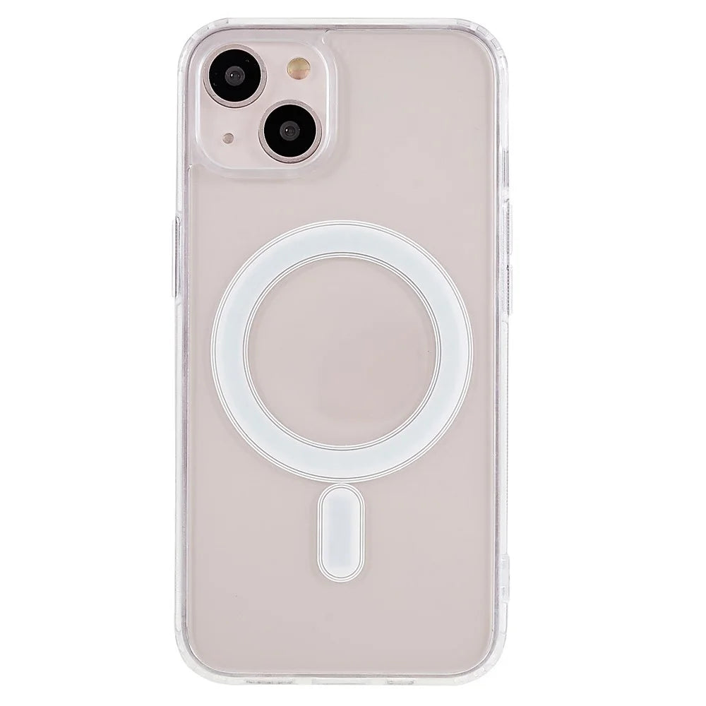 Transparent Case for iPhone 13 mini 5.4 inch, Acrylic Back TPU Frame Shockproof Phone Cover Compatible with MagSafe - 1