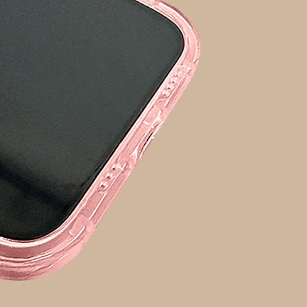 For iPhone 17 Pro Case with Flip Mirror 3D Heart Butterfly Bow Cartoon TPU + PC Protective Cover - Pink - 5