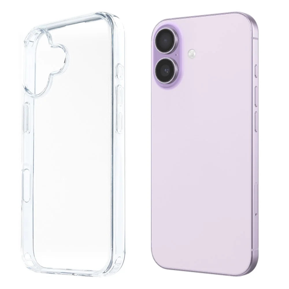 COTECi For iPhone 16 Clear Phone Case AI Camera Cutout Shockproof TPU PC Back Cover - 1
