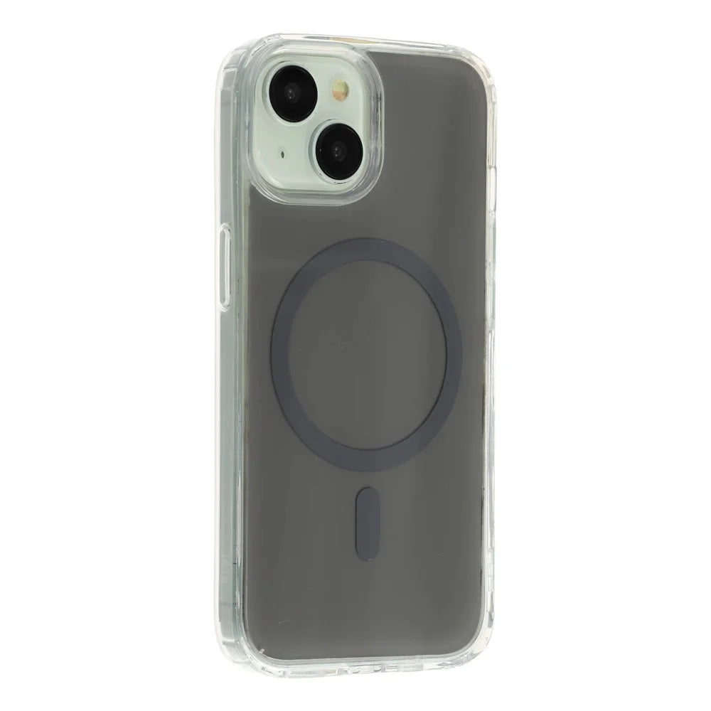 For iPhone 14 / 13 Magnetic Case PC + TPU Drop-Resistant Protective Phone Cover - Grey - 2