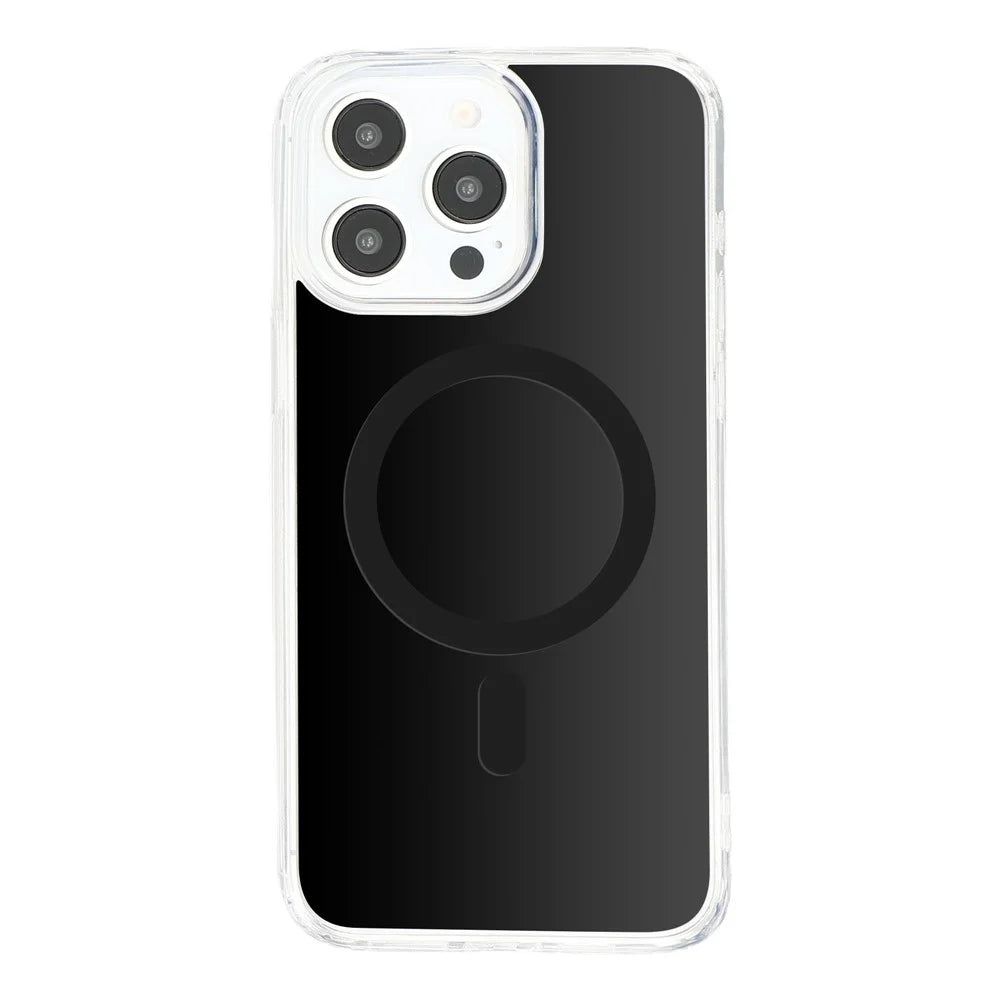 For iPhone 13 Pro Magnetic Case PC + TPU Drop-Resistant Protective Phone Cover - Black - 2