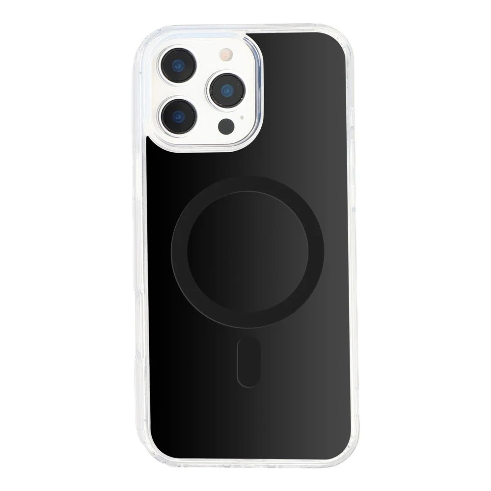 For iPhone 16 Pro Max Magnetic Case PC + TPU Drop-Resistant Protective Phone Cover - Black - 2