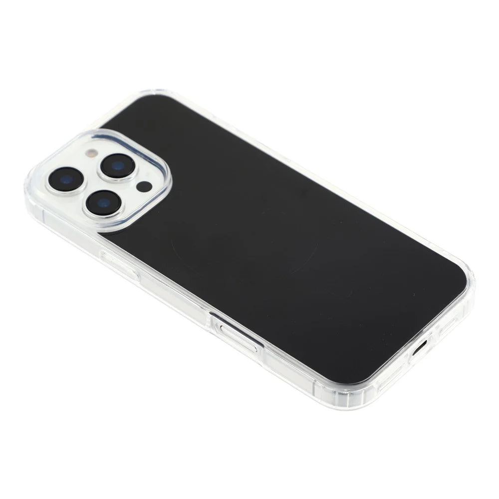 For iPhone 16 Pro Max Magnetic Case PC + TPU Drop-Resistant Protective Phone Cover - Black - 4