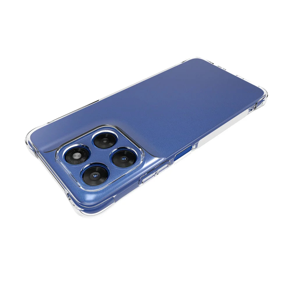 WANLONFENG for Motorola Moto G37 Power 5G WL2 Series TPU Case 2.0mm Phone Cover with 2Pcs Tempered Glass Films - Transparent - 3