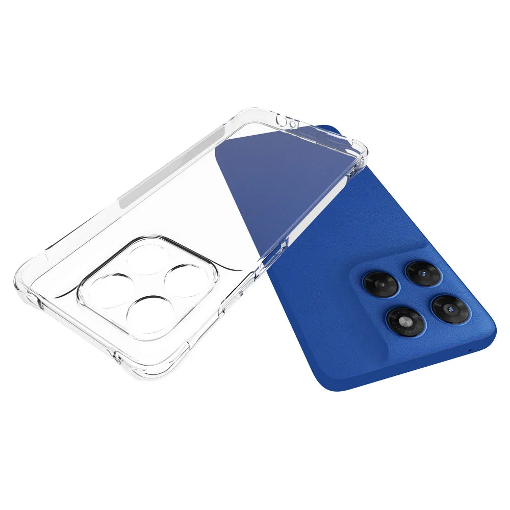 WANLONFENG for Motorola Moto G37 Power 5G WL2 Series TPU Case 2.0mm Phone Cover with 2Pcs Tempered Glass Films - Transparent - 5