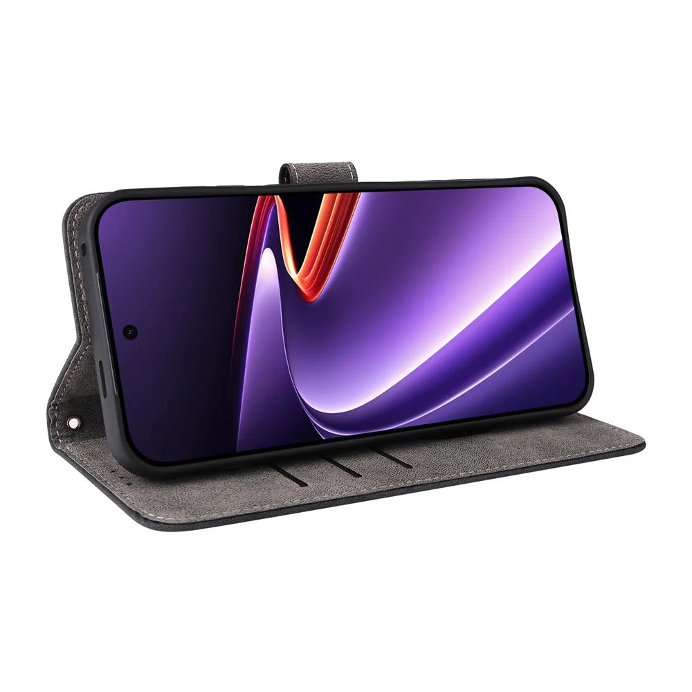 For OnePlus Ace 6 Ultra 5G Case Wallet RFID Blocking PU Leather Phone Cover Stand with Strap - Black - 4