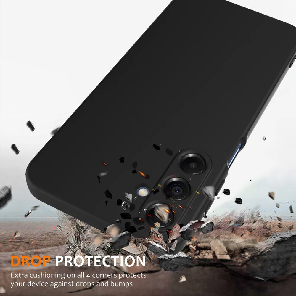 For Samsung Galaxy A27 5G Magnetic Case Anti-Drop Liquid Silicone Phone Cover with Lanyard - Black - 2