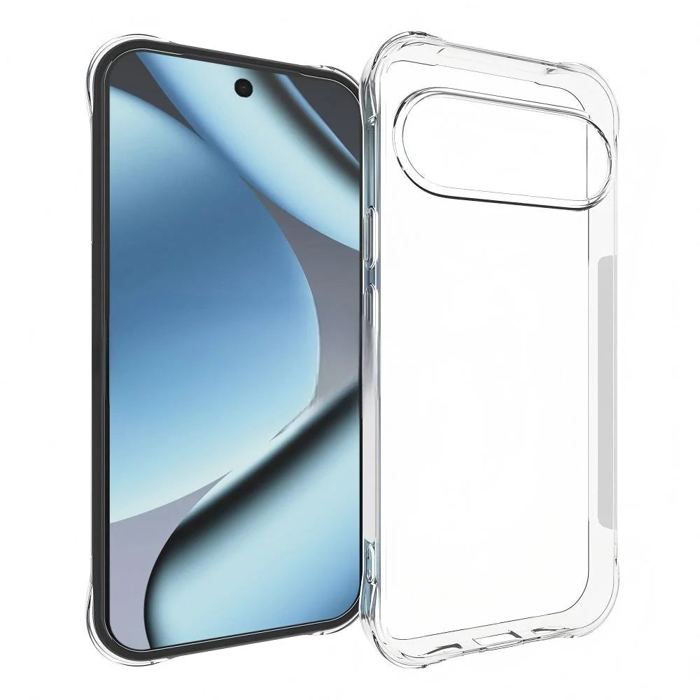 WANLONFENG for Google Pixel 11 Pro Case with 2Pcs Tempered Glass Films  WL2 Series  2.0mm TPU Phone Cover (Big Lens Hole) - Transparent - 2
