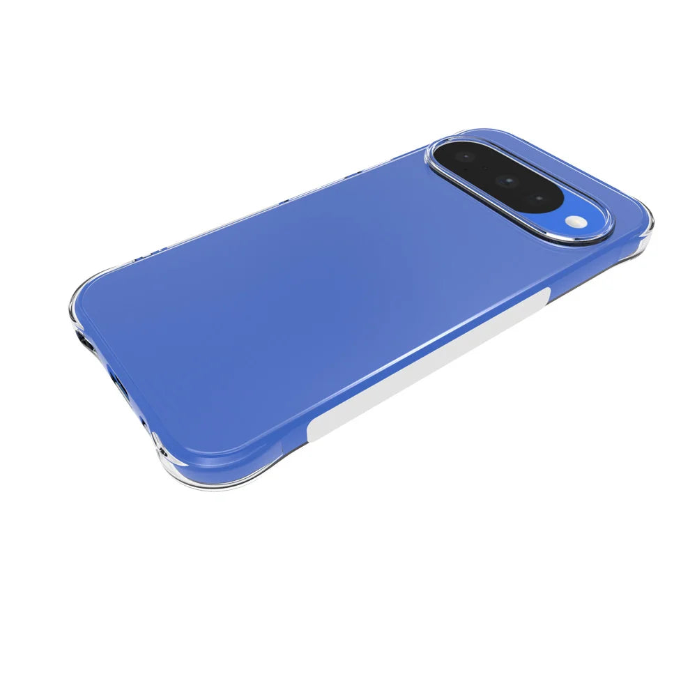 WANLONFENG for Google Pixel 11 Case with 2Pcs Tempered Glass Films  WL2 Series  2.0mm TPU Phone Cover (Big Lens Hole) - Transparent - 4
