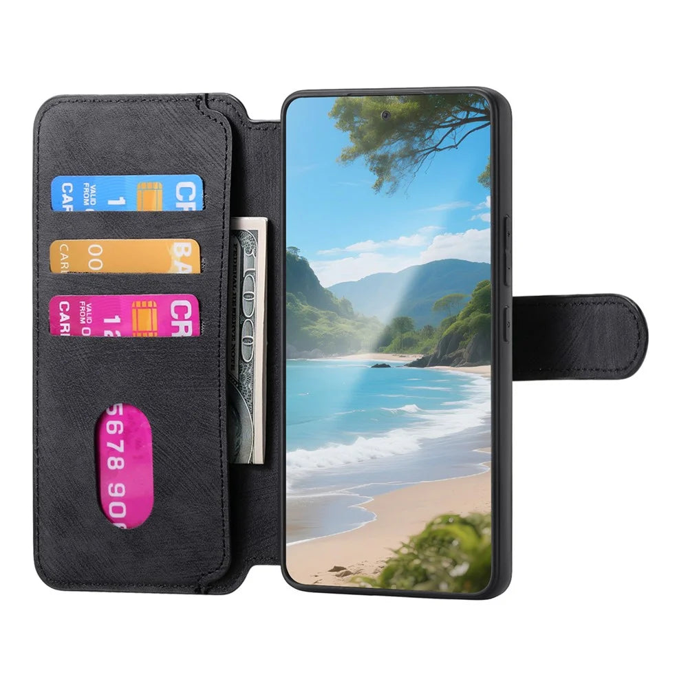 CASENEO MW-03 for Nothing Phone (4a) Magnetic Case Detachable Leather Phone Wallet Cover - Black - 2