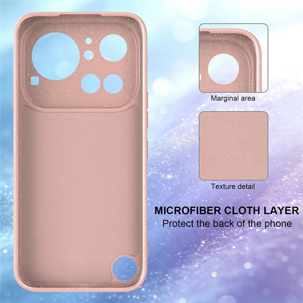For Nothing Phone (4a) Pro Magnetic Case Glitter TPU Shockproof Phone Cover with Lanyard - Pink - 3
