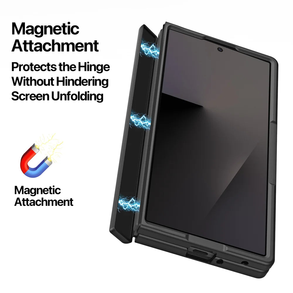 DUX DUCIS for Samsung Galaxy Z Fold8 Ultra / Z Fold7 5G Magnetic Case  Yind Series PC+TPU Phone Cover - Black - 7