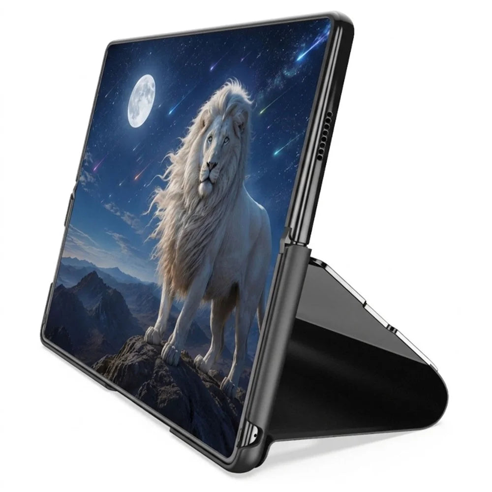 For Samsung Galaxy Z Fold8 Ultra Flip Leather Cover with Stand Full Body Protective Phone Case - Black - 3