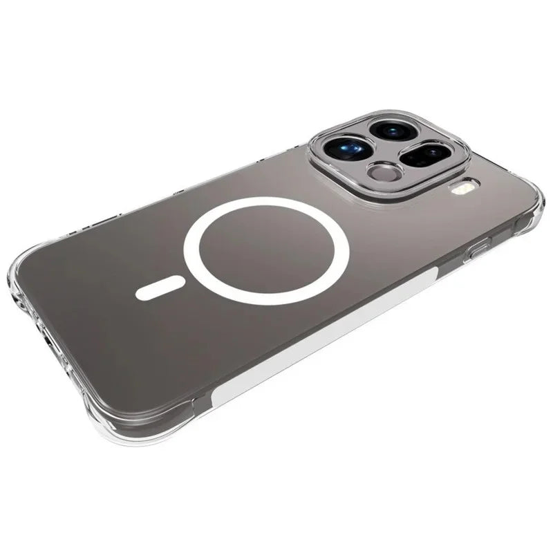 WANLONFENG for Oppo Find X9 Pro 5G WL2 Series 2.0mm Magnetic Case Clear TPU Phone Back Cover with Screen Films - Transparent - 3