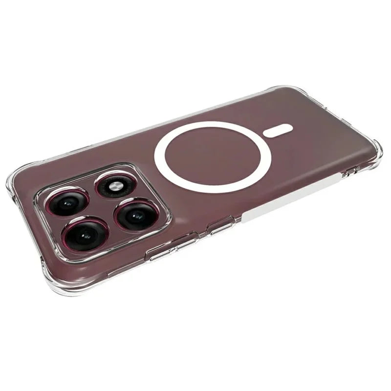 WANLONFENG for Motorola Edge 70 Pro 5G WL2 Series 2.0mm Magnetic Case Clear TPU Phone Back Cover with Screen Films - Transparent - 3