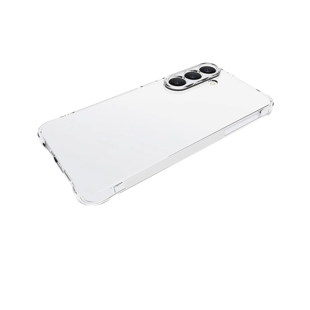 WANLONFENG for Samsung Galaxy S26 FE WL2 Series TPU Case 2.0mm Phone Cover with 2Pcs Tempered Glass Films - Transparent - 3