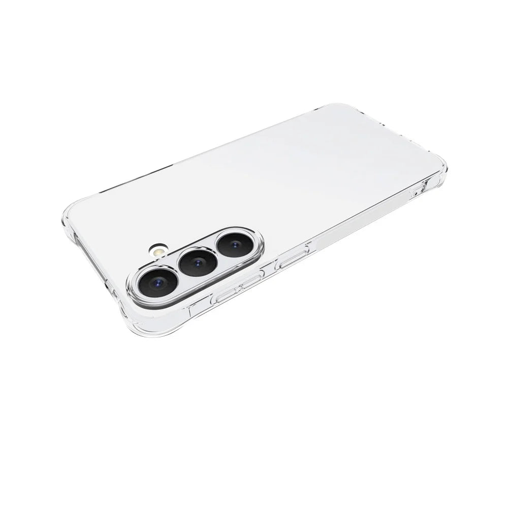 WANLONFENG for Samsung Galaxy S26 FE WL2 Series TPU Case 2.0mm Phone Cover with 2Pcs Tempered Glass Films - Transparent - 4
