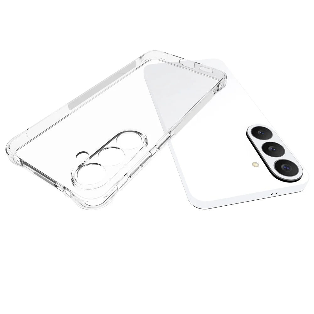 WANLONFENG for Samsung Galaxy S26 FE WL2 Series TPU Case 2.0mm Phone Cover with 2Pcs Tempered Glass Films - Transparent - 5