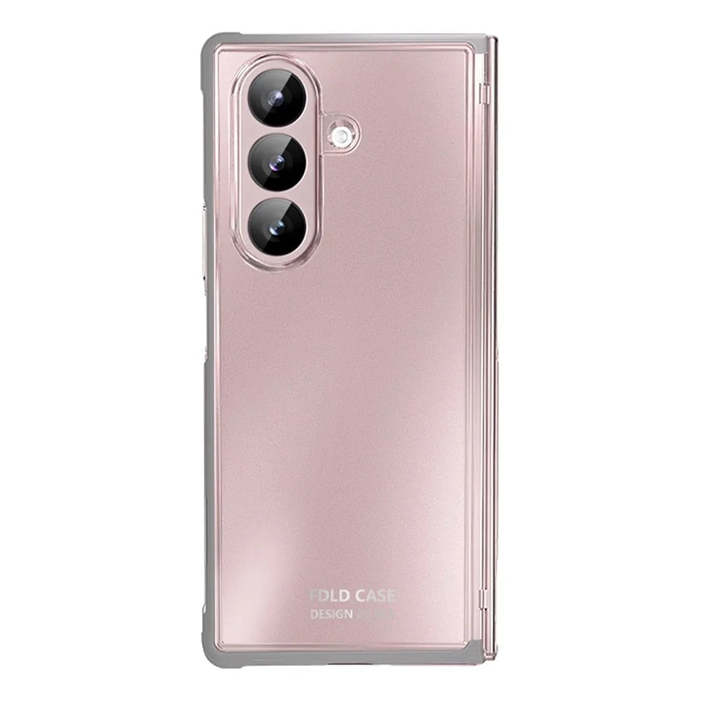 For Samsung Galaxy Z Fold8 Ultra Case Full Coverage PC + TPU Anti-drop Phone Cover with Tempered Glass Front Film - Pink - 2