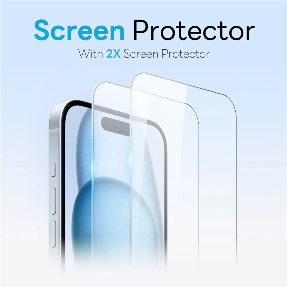 NORTHJO For iPhone 15 Plus Case with Magnetic Stand Compatible with MagSafe Translucent Matte Shockproof Phone Cover with 2Pcs Tempered Glass Protector + 2Pcs Lens Film - Pink - 3