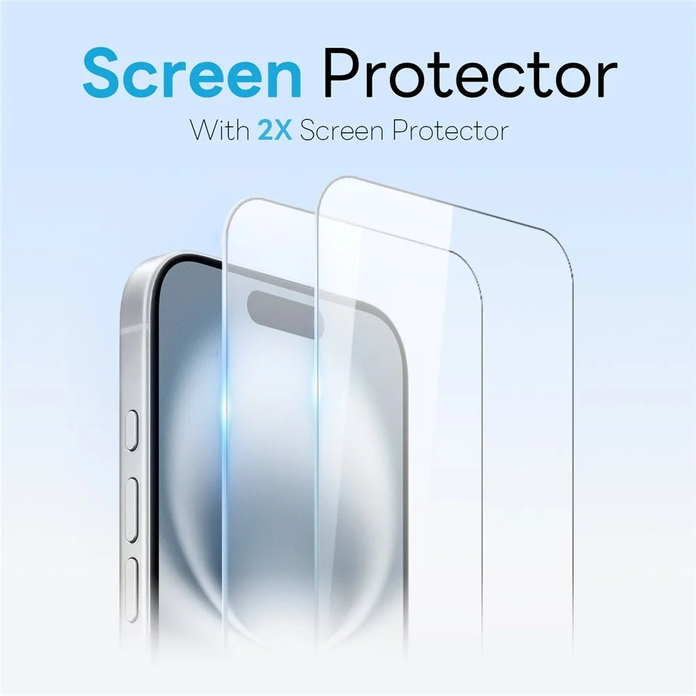 NORTHJO For iPhone 16 Plus Case with Magnetic Stand Compatible with MagSafe Translucent Matte Shockproof Phone Cover with 2Pcs Tempered Glass Protector + 2Pcs Lens Film - Pink - 3