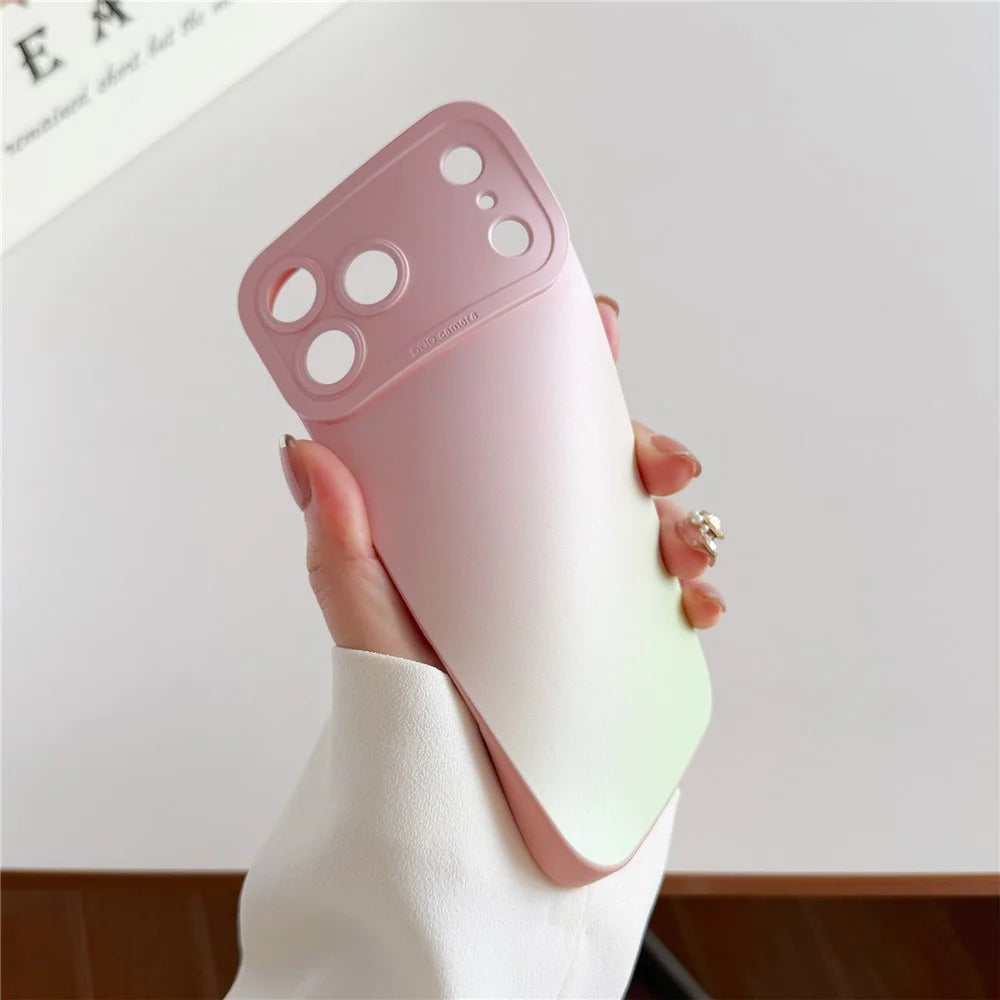 For iPhone 17 Pro Case Precision Cutout Gradient TPU Shockproof Protective Phone Cover - Orange Yellow - 4