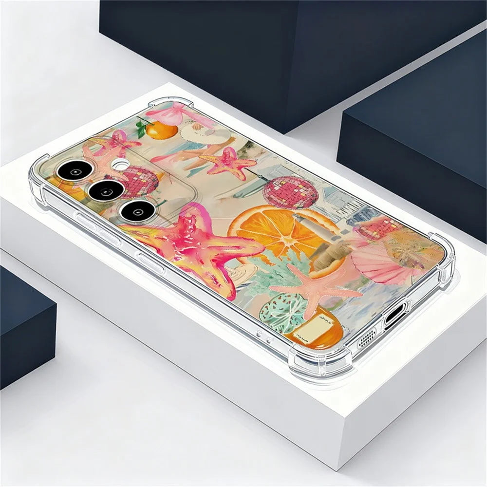For Samsung Galaxy S26 Case Colorful Ocean Pattern Shockproof TPU Phone Cover with Four Corner Protection - B032TR - 2