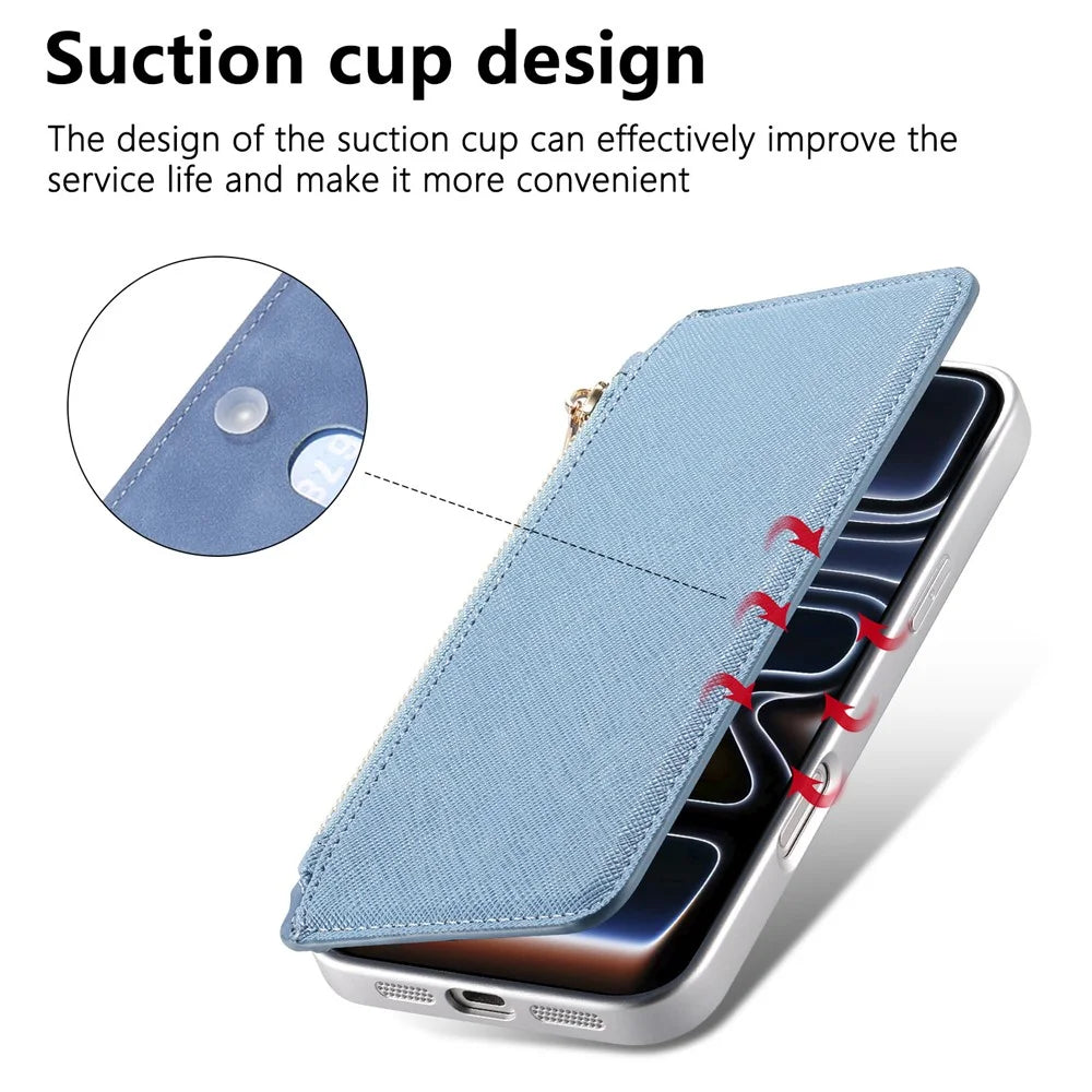 For Samsung Galaxy A37 5G Leather Case Cross Texture Detachable Magnetic Phone Cover Wallet Stand - Blue - 5