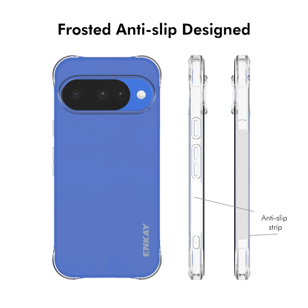 HAT PRINCE for Google Pixel 11 ENKAY  Clear Phone Case Shockproof Anti-slip TPU Cover - Transparent - 4