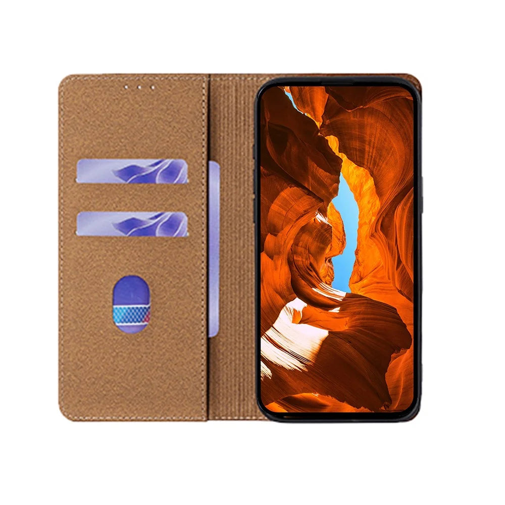 For Realme C85 Pro 4G Case Genuine Cow Leather Stand Mobile Phone Cover with RFID Blocking Wallet - Red - 2