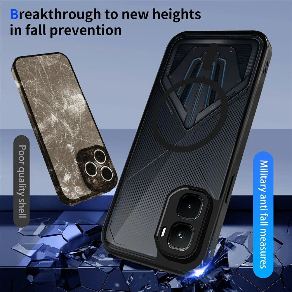 For Infinix GT 50 Pro 5G Magnetic Case Skin Touch Matte PC + TPU Anti-Drop Phone Cover - Translucent - 7