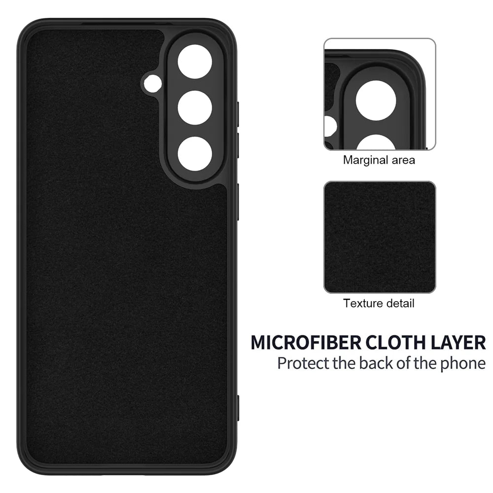 For Samsung Galaxy S26 FE Liquid Silicone Case Phone Back Cover with Hand Strap - Black - 6