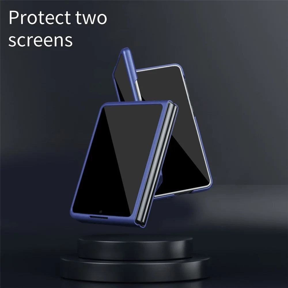For Samsung Galaxy Z Fold8 Magnetic Case Skin-Touch Matte Hard PC Phone Cover - Sapphire - 5