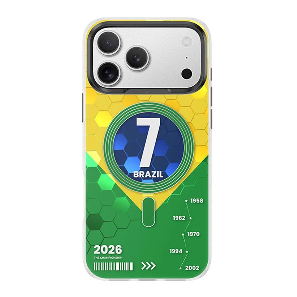 BENKS D3 for iPhone 17 Pro Max Magnetic Case Football Theme TPU Shockproof Phone Cover - Brazilian Wilderness - 1